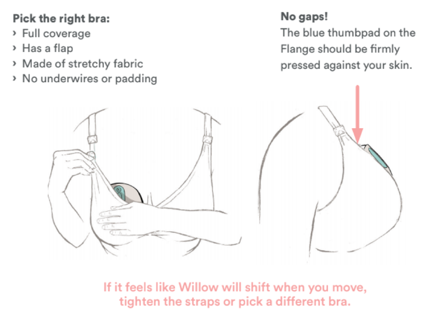 What kind of bra should I wear with Willow® 3.0?